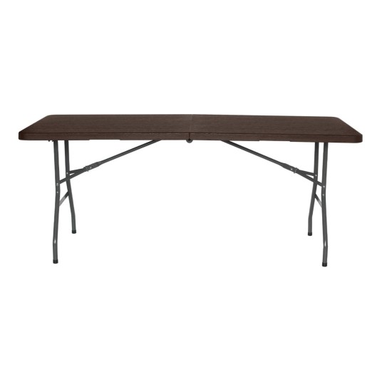 Mesa plegable efecto madera 180 cm...