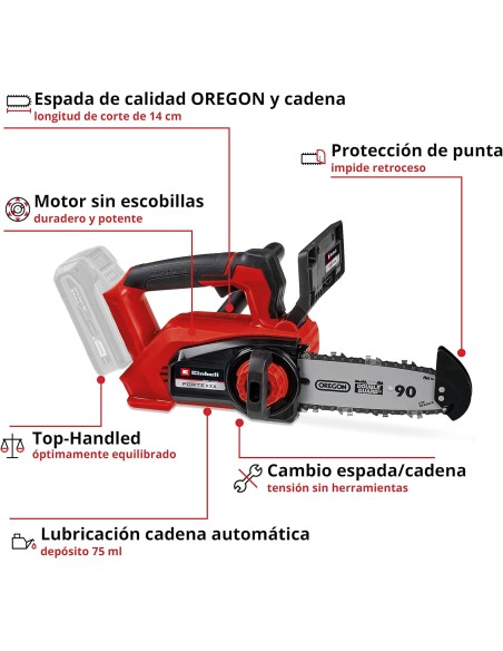 Motosierra a Una Mano FORTEXXA 18/20 – Potencia Compacta y Seguridad