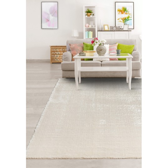 Alfombra Viva Blanca– Pelo Largo y...