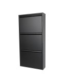Zapatero metálico 3 puertas – Negro