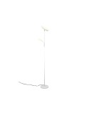 Lámpara de pie LED SPECTER blanca con brazo lector flexible