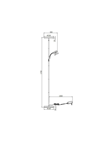 Lámpara de pie LED SPECTER blanca con brazo lector flexible