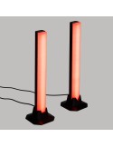 Kit de 2 barras LED multicolor Paol en color negro, iluminación RGB ajustable con mando, ideal para setup gamer y uso interior