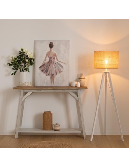 Lámpara de pie trípode “Elva” Atmosphera – Diseño nórdico y elegancia natural