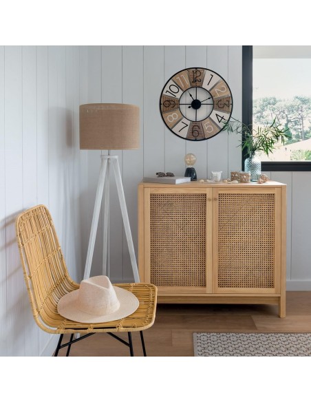 Lámpara de pie trípode “Elva” Atmosphera – Diseño nórdico y elegancia natural