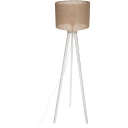 Lámpara de pie trípode Elva de Atmosphera con pantalla de lino y base de madera