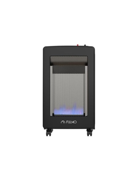 Estufa de gas plegable con ruedas y sistemas de seguridad