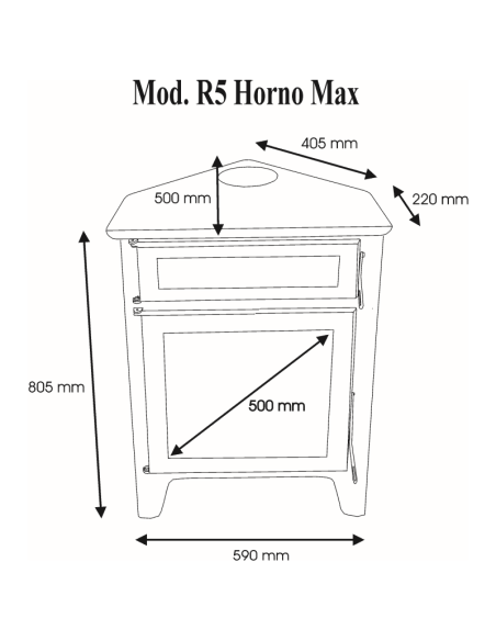 Estufa de Leña R5 Horno Max – 11 kW