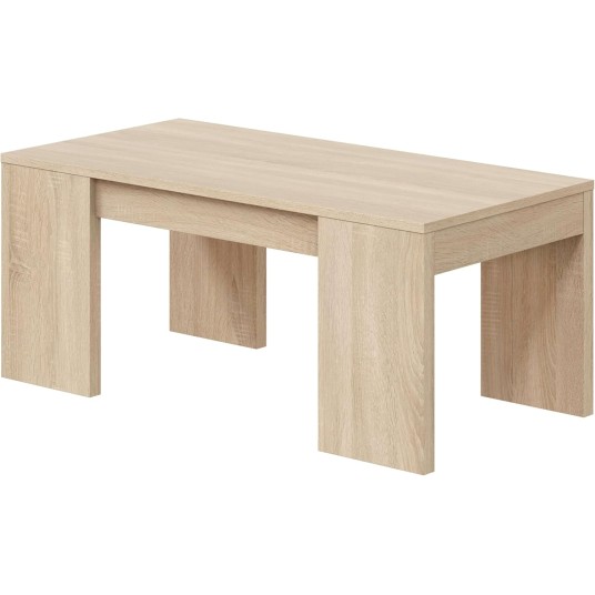 Mesa de centro elevable Flow Roble...