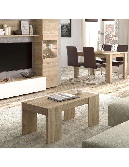 Mesa de centro moderna con tapa elevable y almacenamiento