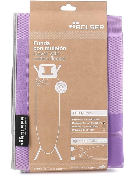 Funda Rolser Fur 002 con muletón Logos Malva