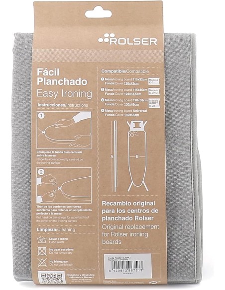 Funda Rolser con muletón talla L Natural-plomo