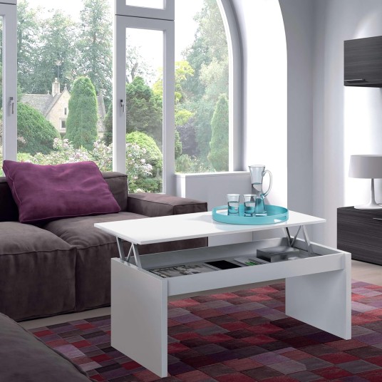 Mesa de Centro Elevable Blanca