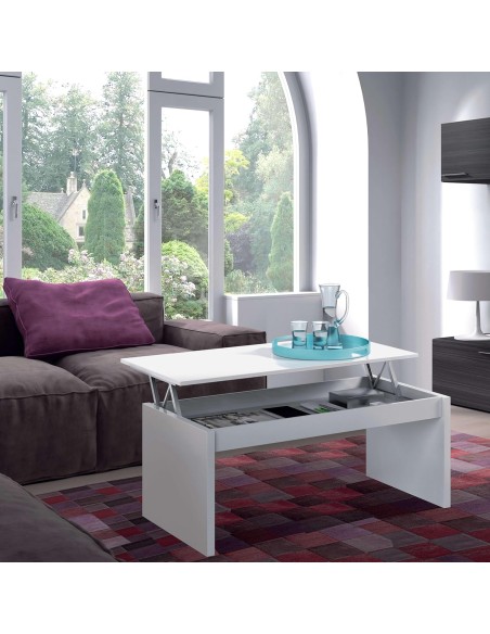 Mesa de Centro Elevable Blanca