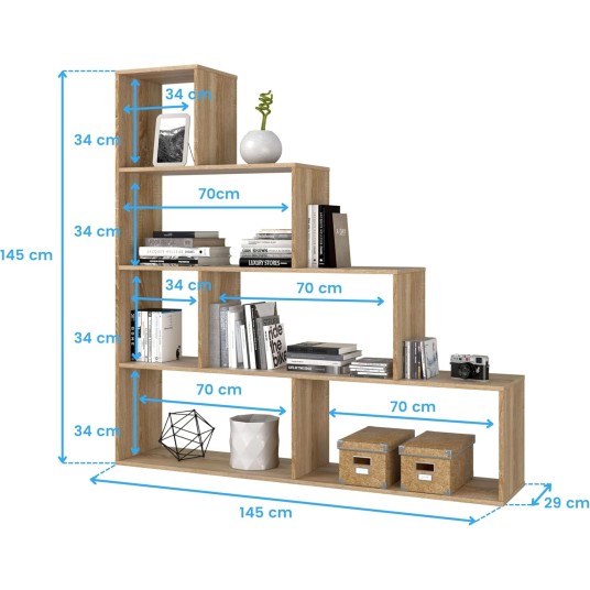 Estantería Modular Mulk Roble Canadian