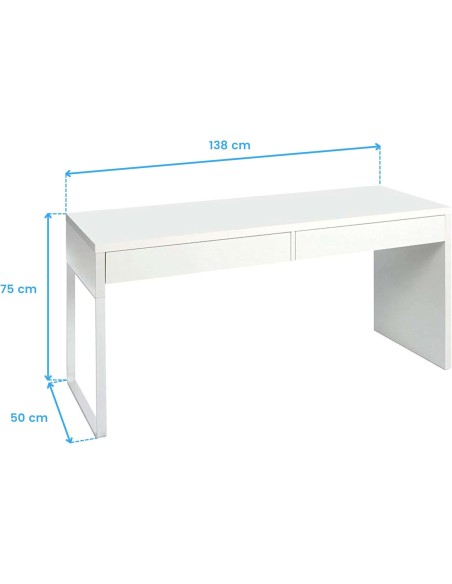 Mesa de Ordenador Bianca Blanco Artik