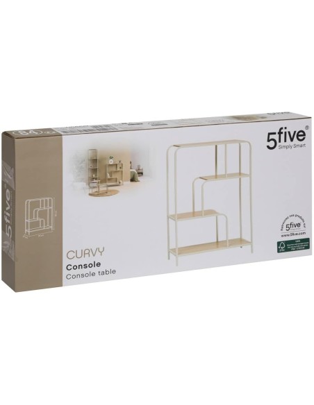 Estantería Curvy con 4 Niveles de Metal y MDF