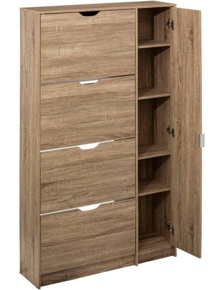 Zapatero X21 con Espejo – Efecto Roble Natural