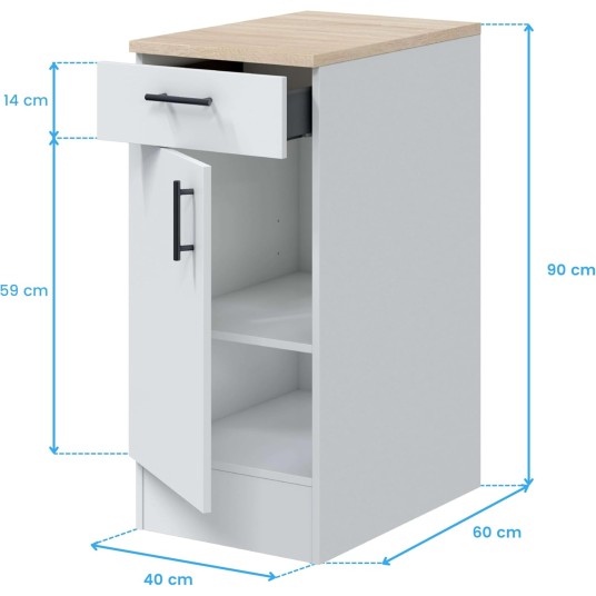 Módulo Bajo de Cocina Kira 40 cm