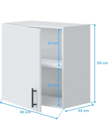 Módulo Alto de Cocina Kira 60 cm Blanco Brillo