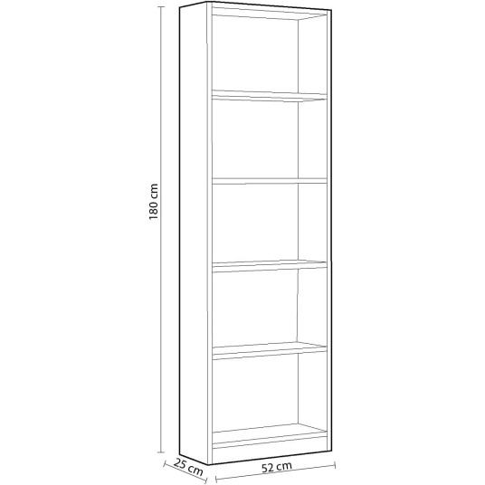 Estantería Alta 6 Baldas Blanco Artik