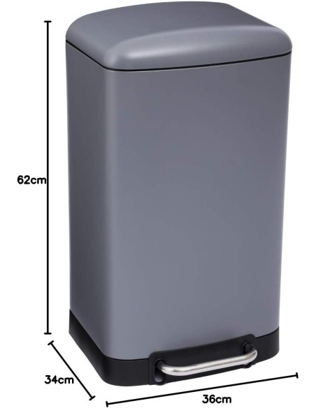 Cubo de Basura Cocina 30L 5Five Ariane Gris