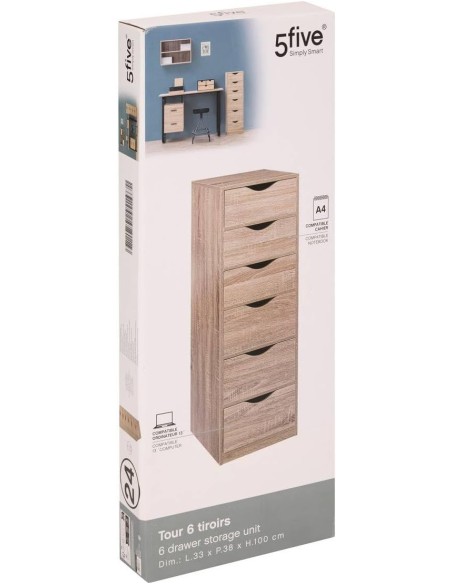 Cajonera Writer con 6 cajones