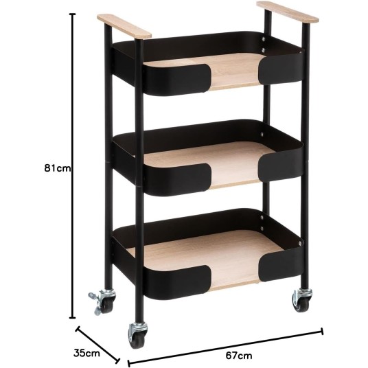 Carrito de cocina industrial con 3...