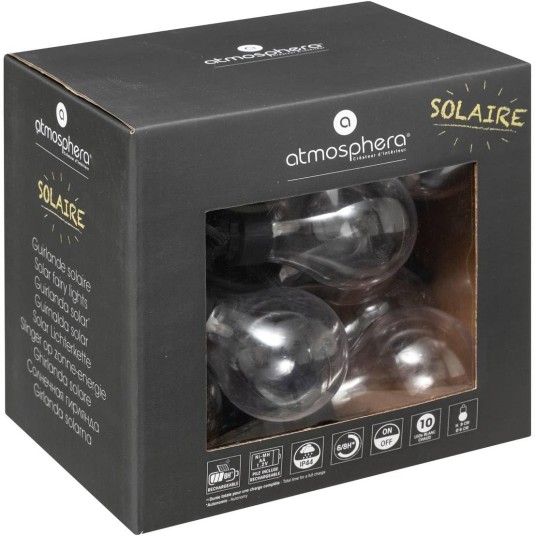 Guirnalda solar exterior con 10 luces...