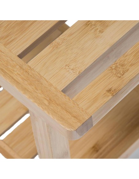 Banqueta de bambú con peldaño inferior – Altura 46 cm