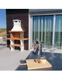 Barbacoa de obra L’Art con chimenea y encimera principal