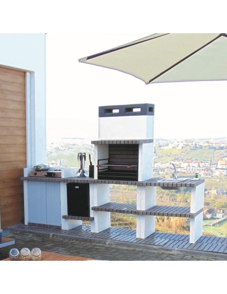 Barbacoa de Obra Camping 273 – Carbón y Leña