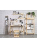 estantería de madera barata Natura de 5 baldas