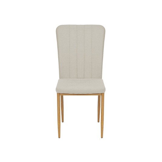Silla de comedor Salma beige velvet...