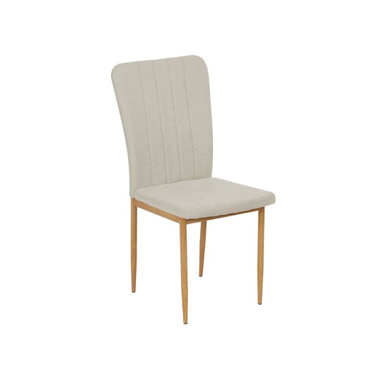 Silla de comedor Salma beige velvet...