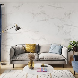 Paneles SPC Calacatta Snow instalados en cocina