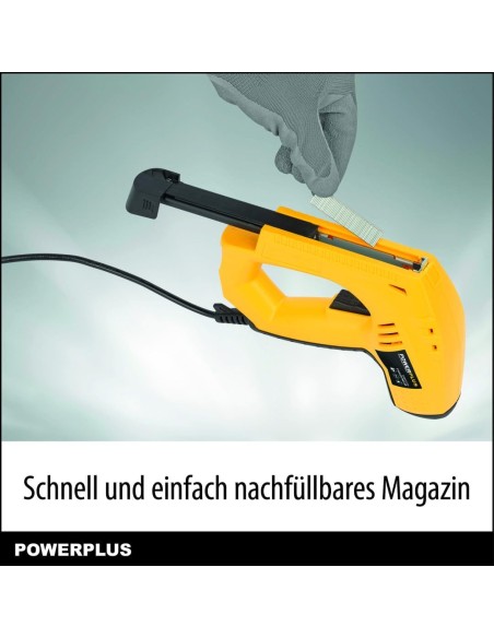 Grapadora clavadora eléctrica Powerplus POWX1370 para grapas y clavos
