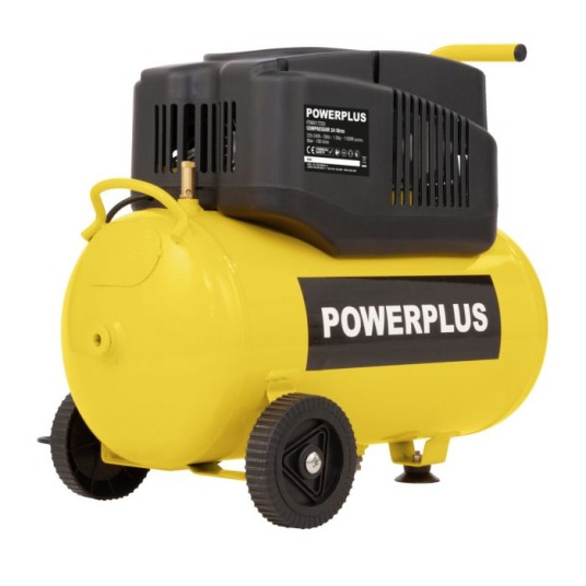 Compresor sin aceite Powerplus POWX17250 1200W 24 litros con ruedas
