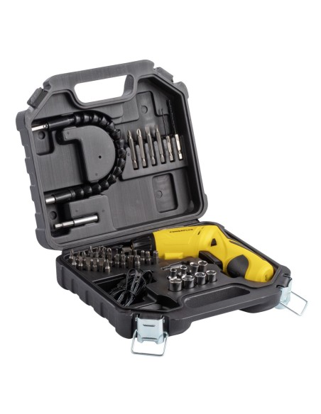 Destornillador inalámbrico 4 V con accesorios y estuche