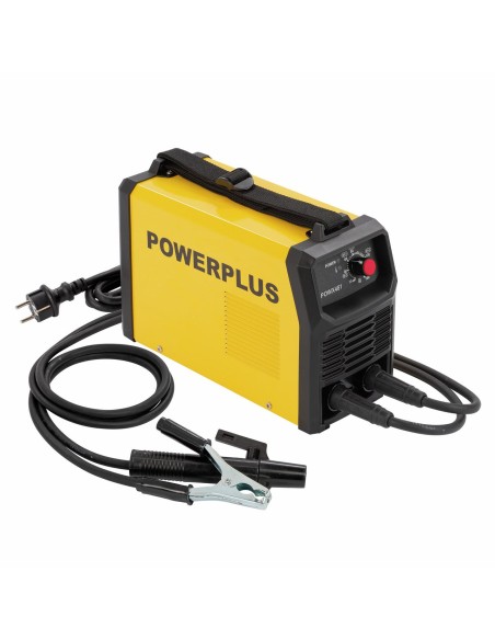 Soldadora inverter MMA POWX481 10–160 A con máscara y cepillo/martillo