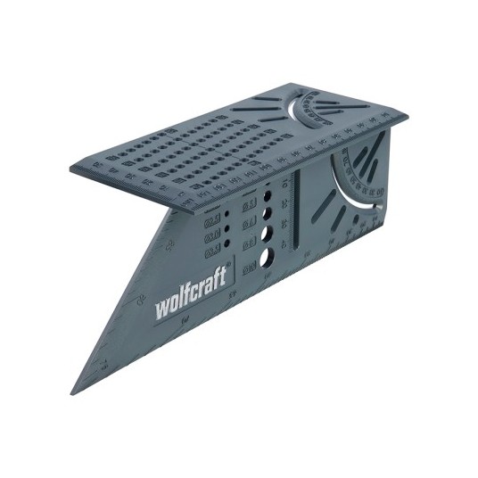 Escuadra 3D Wolfcraft para medir y marcar vigas y tubos en carpintería