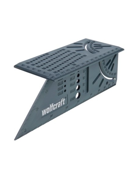Escuadra 3D Wolfcraft para medir y marcar vigas y tubos en carpintería