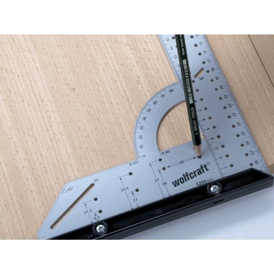 Escuadra universal Wolfcraft para medir, trazar y dibujar en carpintería