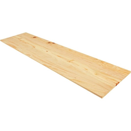 Tablero alistonado de pino macizo FINSA, acabado cepillado, ideal para estantes y cabeceras