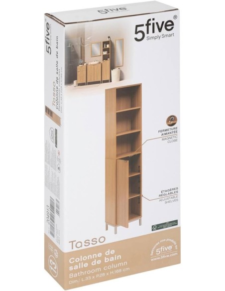 Mueble alto de baño vertical – Efecto madera