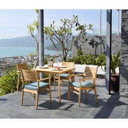 Conjunto comedor jardín EVE de teca FSC