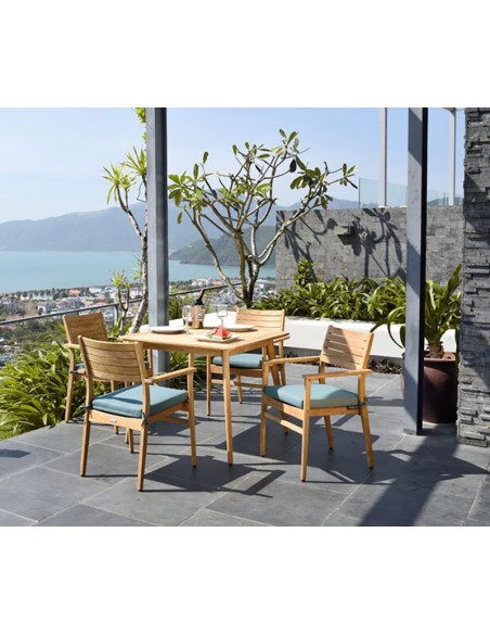 Conjunto comedor jardín EVE de teca FSC