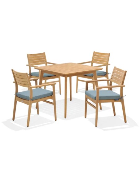 Conjunto comedor jardín EVE de teca FSC