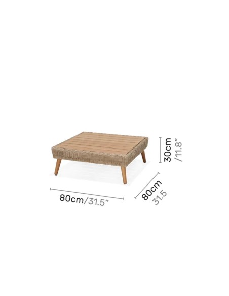 Sofá Chaiselongue de Jardín Martinique con Mesa