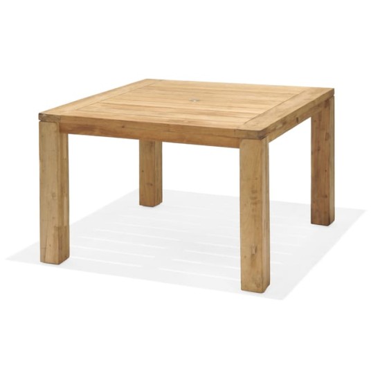 Mesa de jardín cuadrada Martinique 100x100 cm en teca maciza